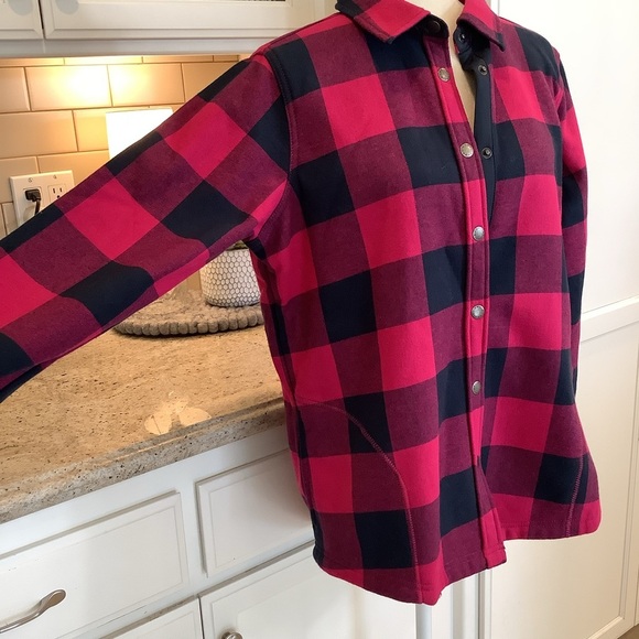 Orvis Flannel Shirt Jacket Buffalo Check NWOT Large - Picture 3 of 12